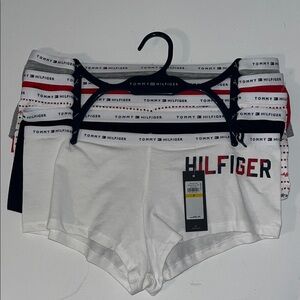 Tommy Hilfiger Boyshorts womens M  stars blue red new 5 pack panties cotton NWT